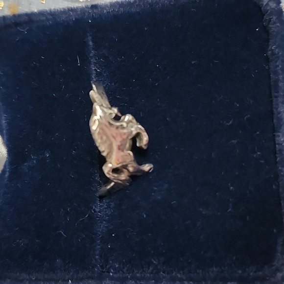 Sterling Silver Unicorn Earrings and Ring Set - Picture 3 of 16